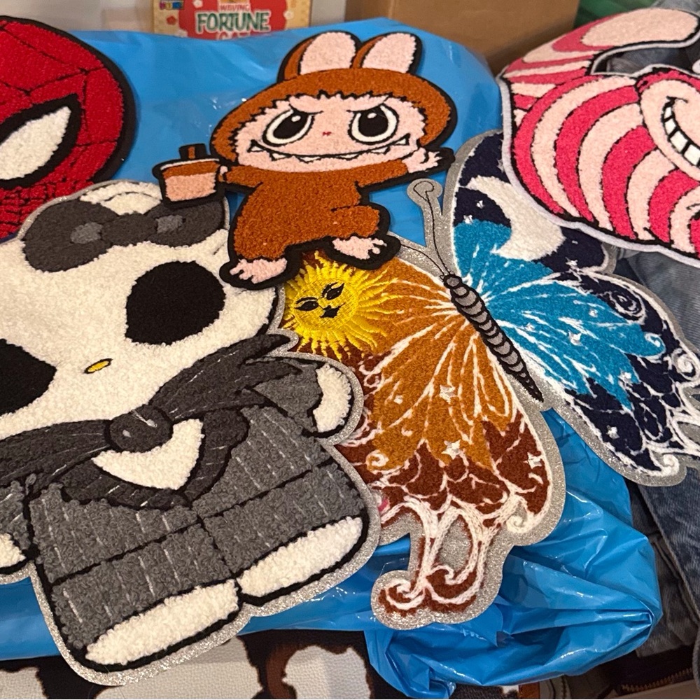 🧵 Giant Iron-On Patches – Fun Characters & Bold Designs! Sold Separately 💥🦋